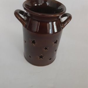 Vintage Jaclyn Smith Candle Holder Outdoors Ceramic